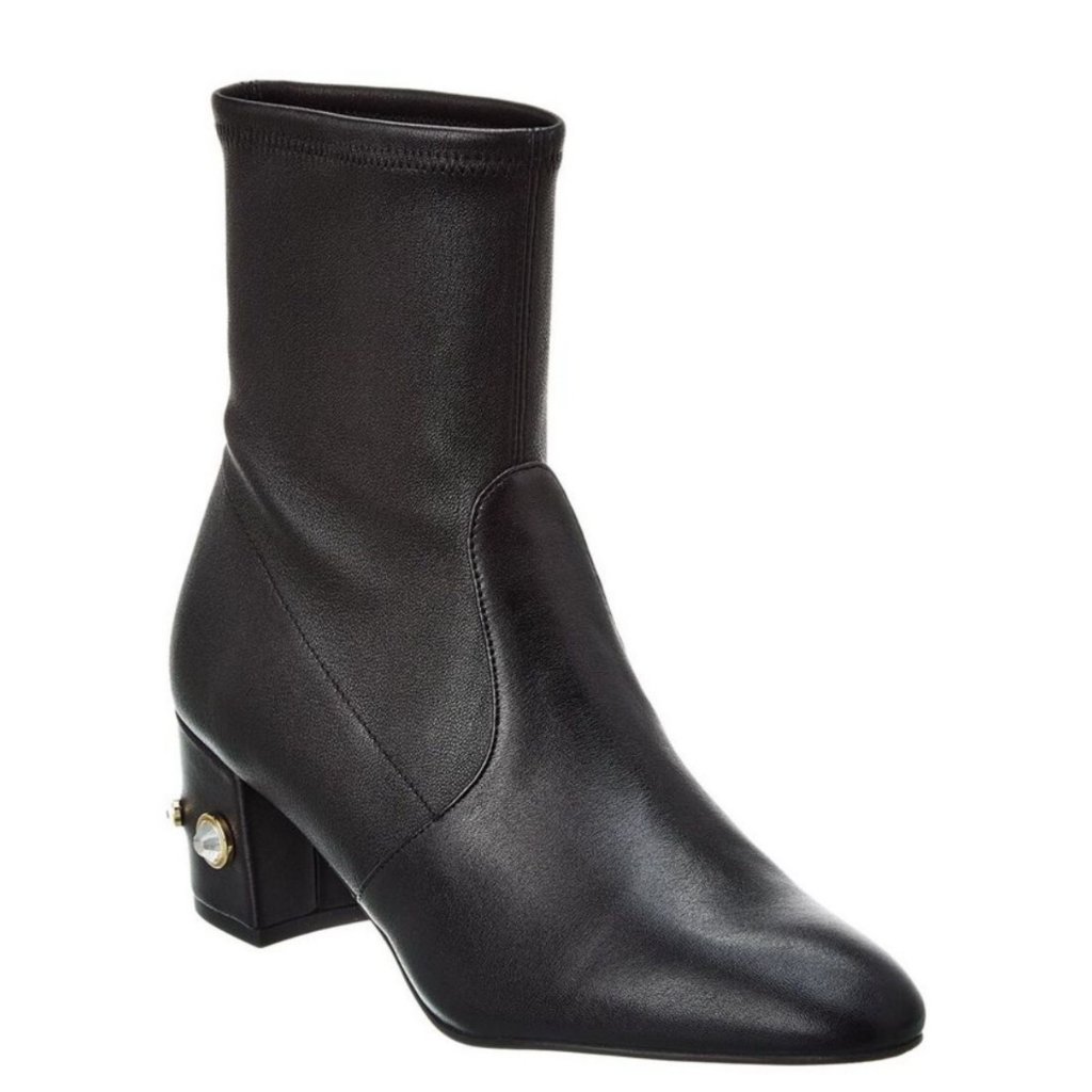 Nwob Stuart Weitzman Allshine Embellished Leather Heeled Boots